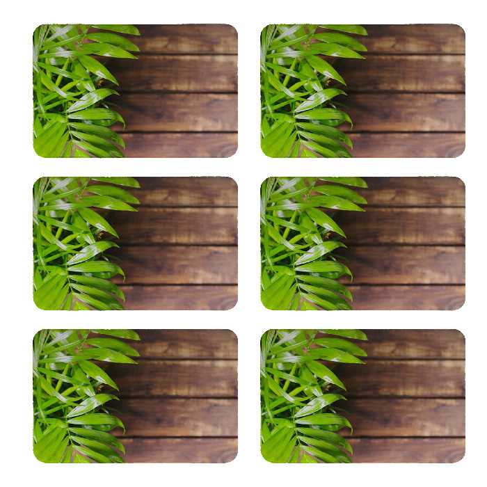 زیربشقابی طرح برگ کد 8111 بسته 6 عددی