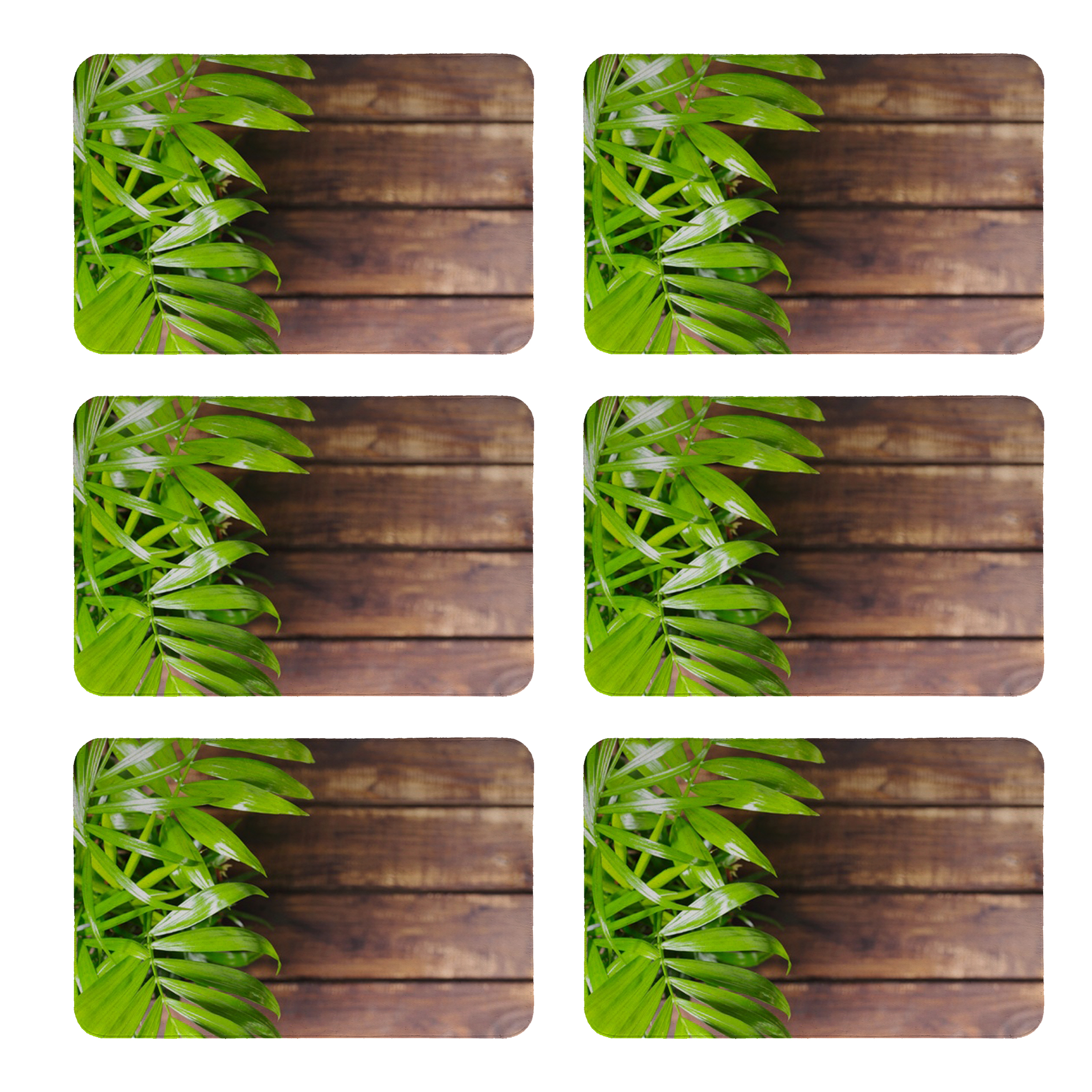 زیربشقابی طرح برگ کد 8111 بسته 6 عددی