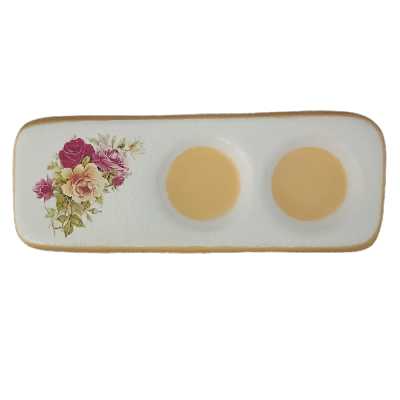 جاشمعی سرامیکی مدل گل رز کد 16