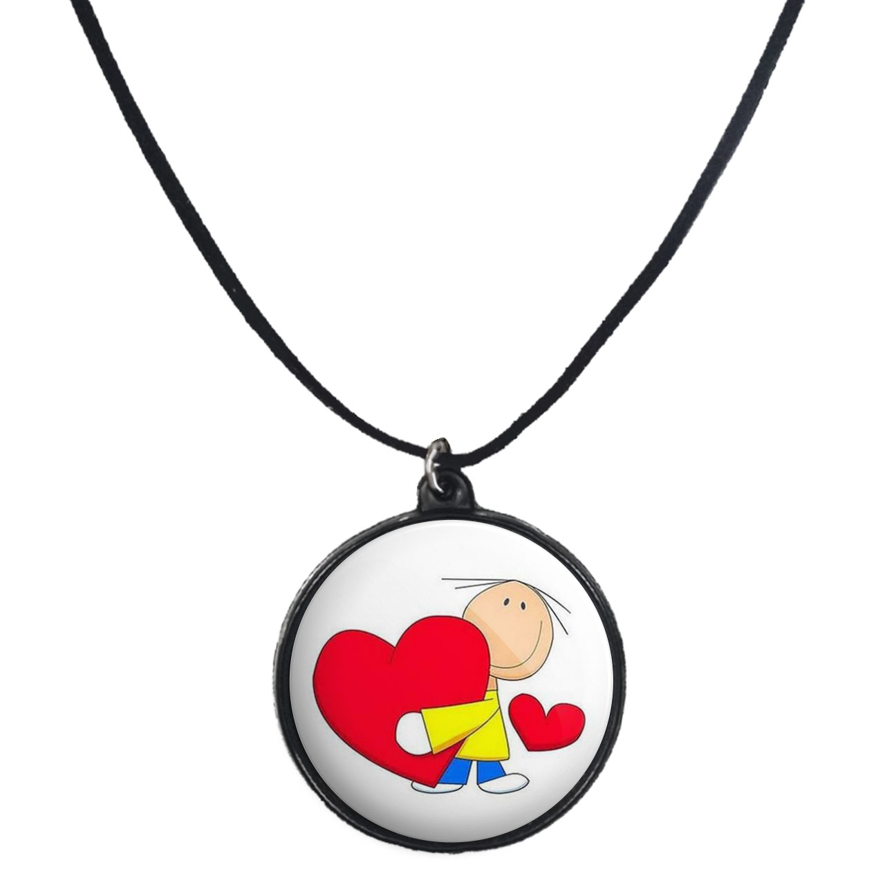 گردنبند پرمانه طرح عاشقانه کد pmb.5410_1 مدل دو طرفه