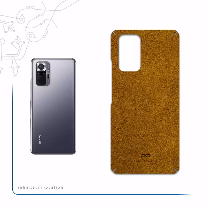 برچسب پوششی ماهوت مدل Brown-Chamois-Leather مناسب برای گوشی موبایل شیائومی Redmi Note 10 Pro Max