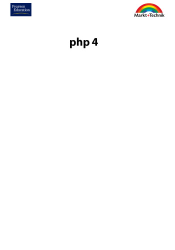 خرید و دانلود نسخه کامل کتاب PHP 4 - new technology . Dynamische Webauftritte professionell realisieren