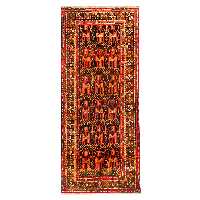 فرش دستبافت سه و نیم متری مدل نقشه بلوچ  کد 23.1272