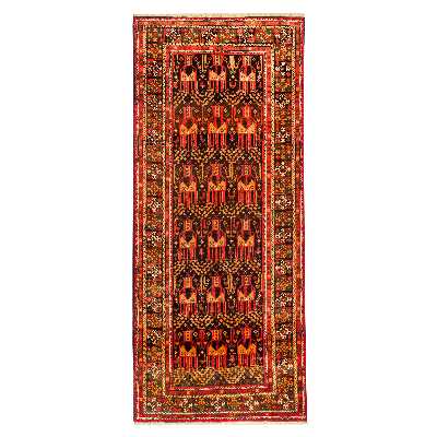 فرش دستبافت سه و نیم متری مدل نقشه بلوچ  کد 23.1272