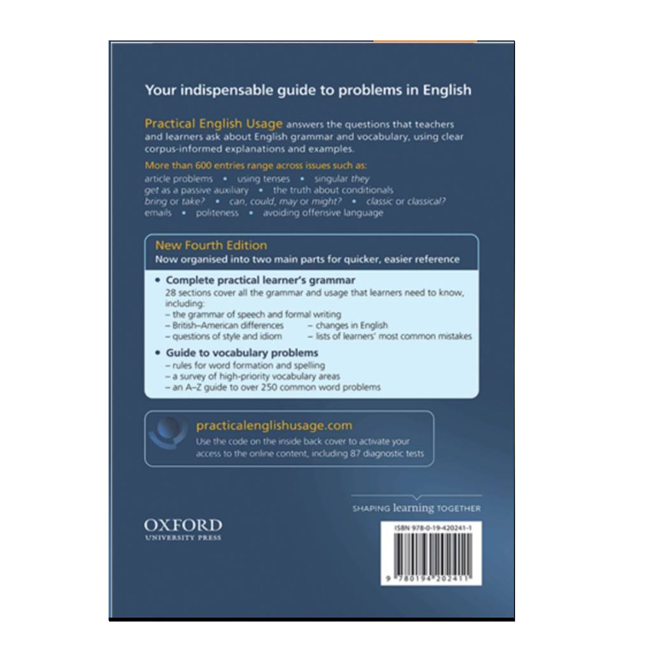 کتاب Practical English Usage 4th Edition اثر Michael Swan انتشارات هدف نوین