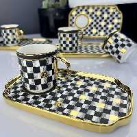 فنجان و دیس قهوه خوری 2 نفره آجار ترکیه HXF-0201
