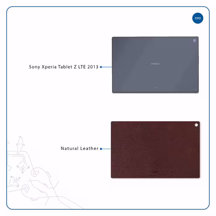 برچسب پوششی ماهوت مدل Natural-Leather مناسب برای تبلت سونی Xperia Tablet Z LTE 2013