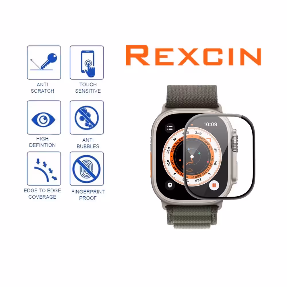 گلس شفاف اپل واچ  سایز 45  Rexcin