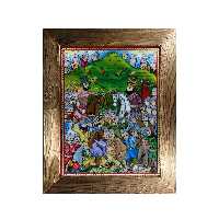 تابلو نقاشی مدل  رزم شاپور با رومیان کد 012