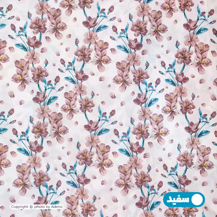 ملحفه تشک مهمان آدنو مدل زنبق کد IR121 یک نفره سایز 90x190 سانتی متر