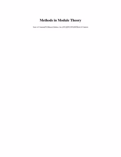 خرید و دانلود نسخه کامل کتاب Methods in module theory