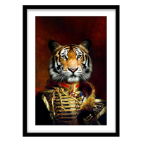 قیمت و خرید تابلو دکوراتیو مدل نقاشی تلفیقی ببر کد 1054