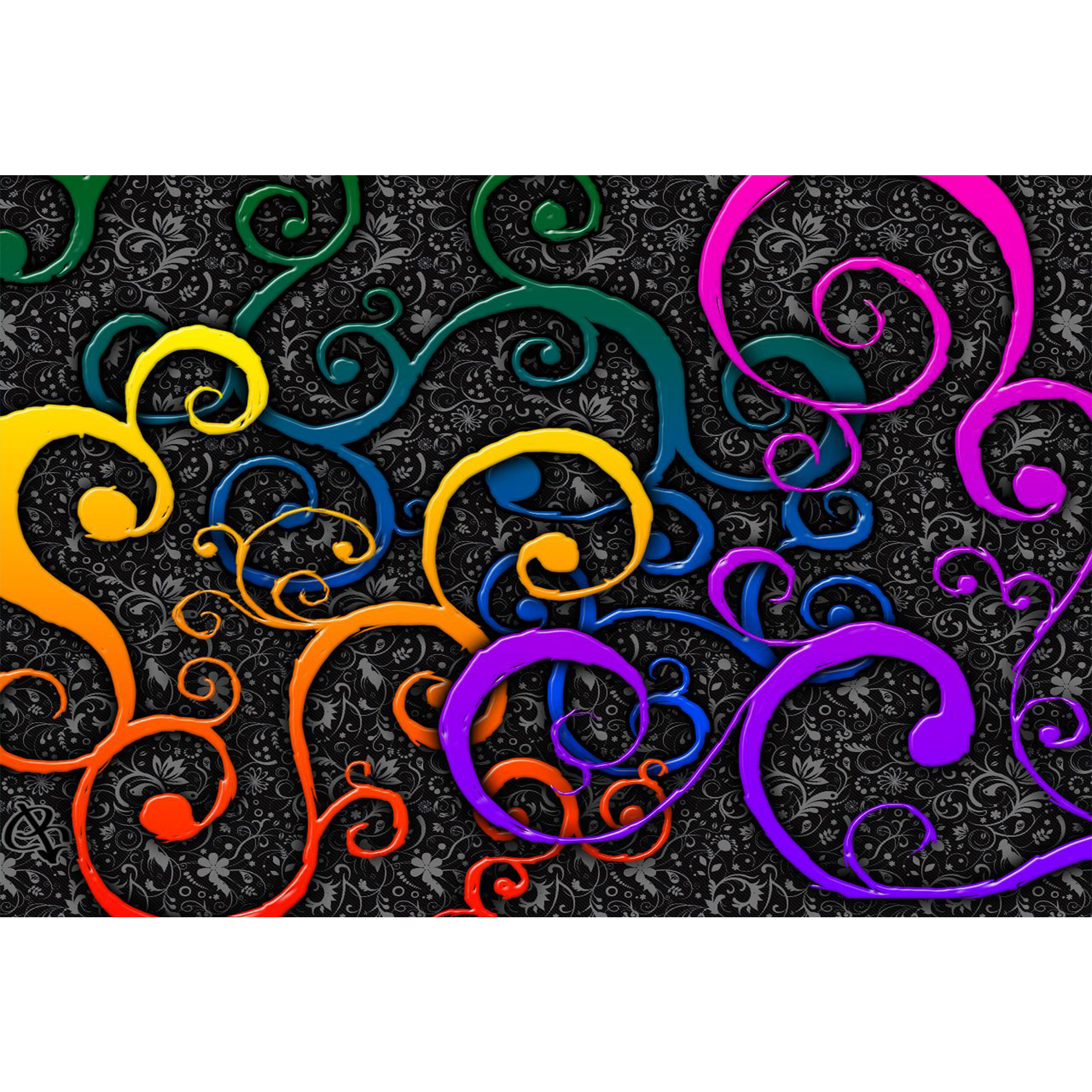 تابلو شاسی طرح وکتور رنگ های انتزاعی مدل T1254