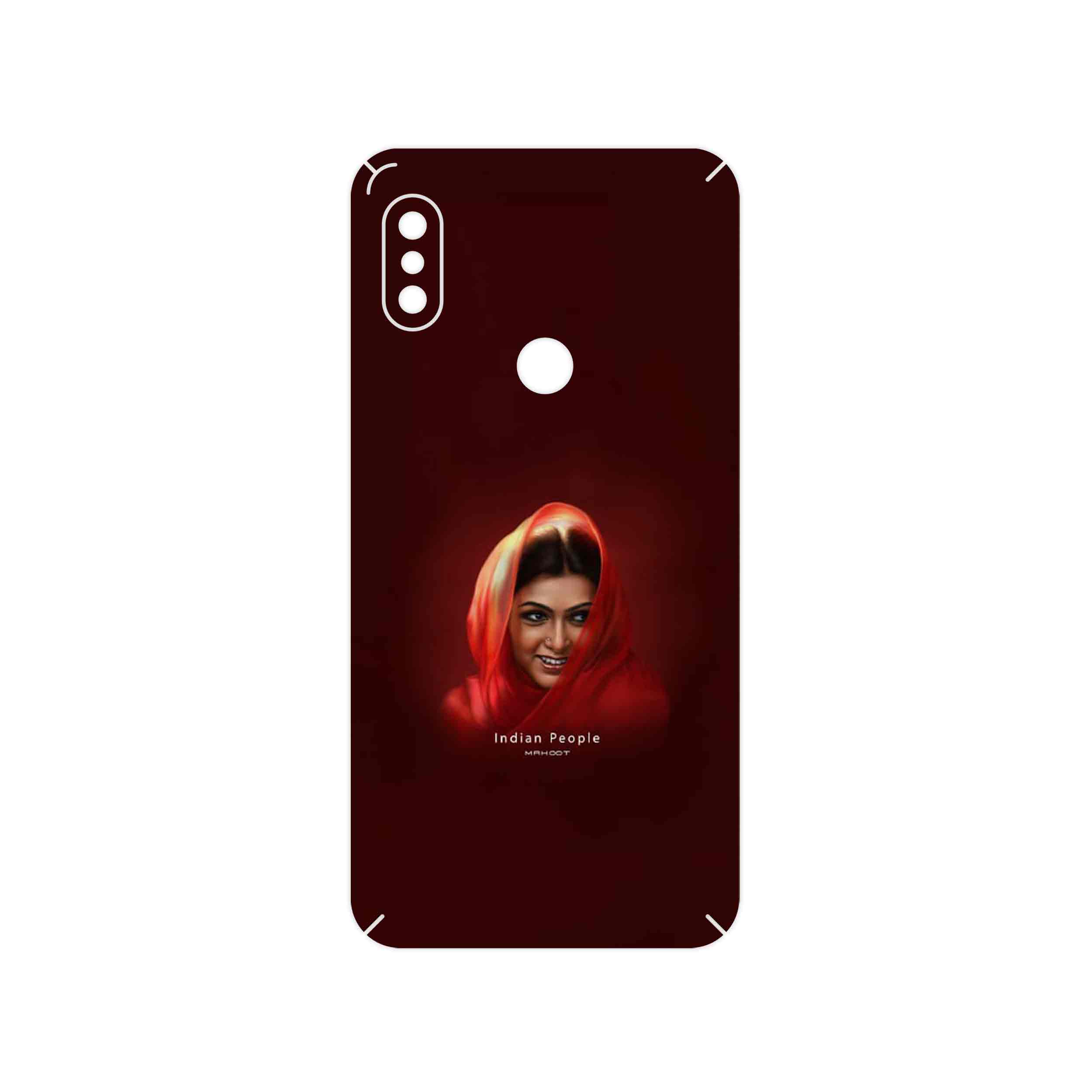 برچسب پوششی ماهوت مدل Portrait of an Indian Woman مناسب برای گوشی موبایل شیائومی Redmi Note 6 Pro