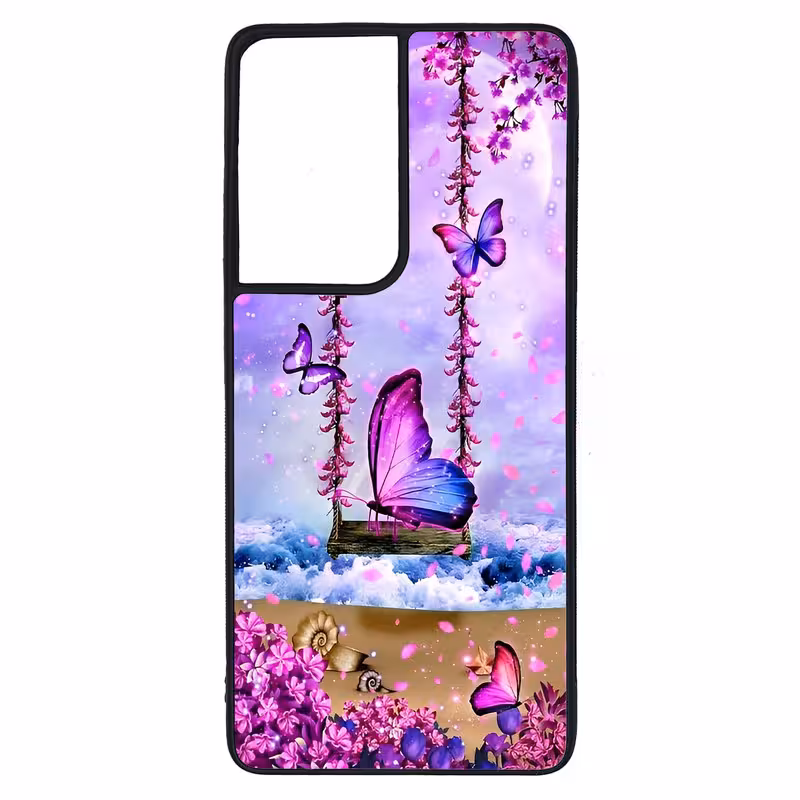 کاور طرح پروانه کد G-028 مناسب برای گوشی موبایل سامسونگ Galaxy S21 Ultra | دیجی قاب دونی