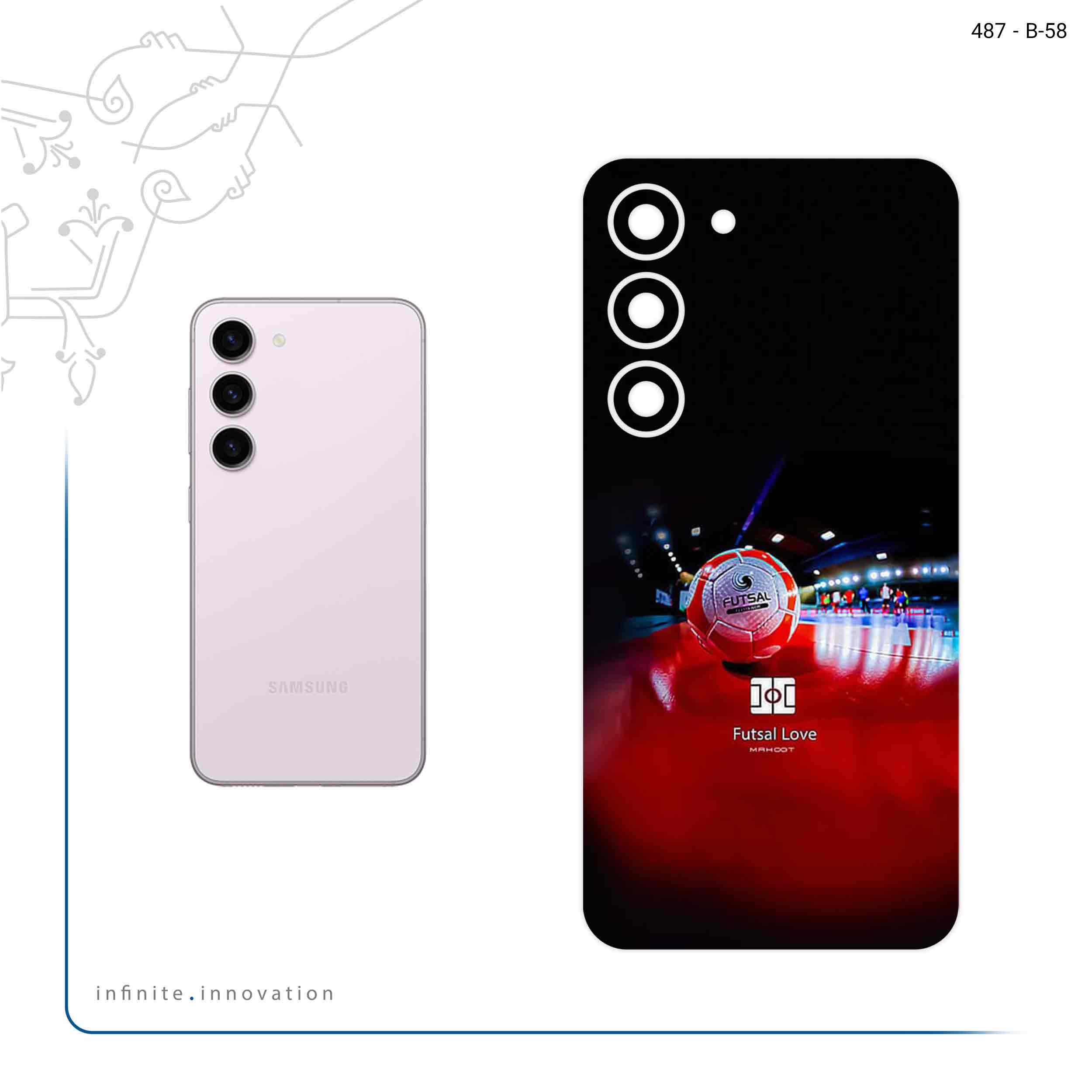 برچسب پوششی ماهوت مدل Futsal مناسب برای گوشی موبایل سامسونگ Galaxy S23