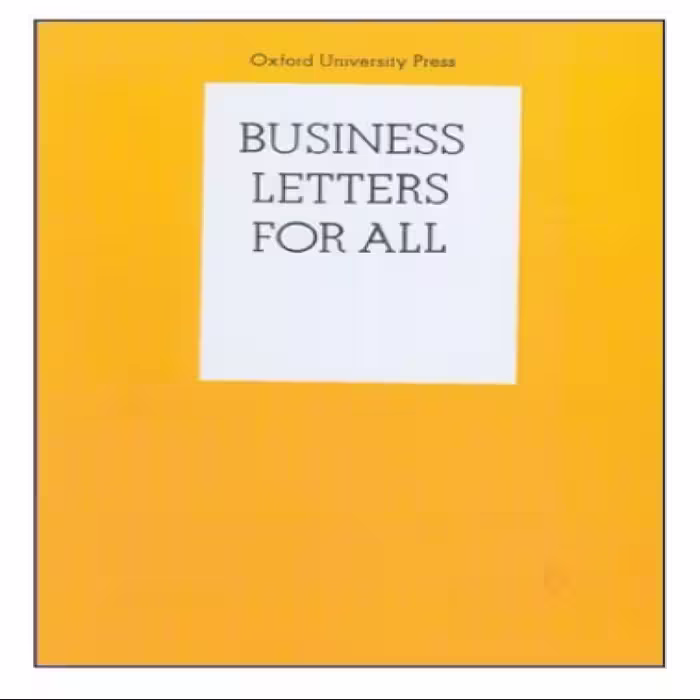 Business Letters For All کتاب