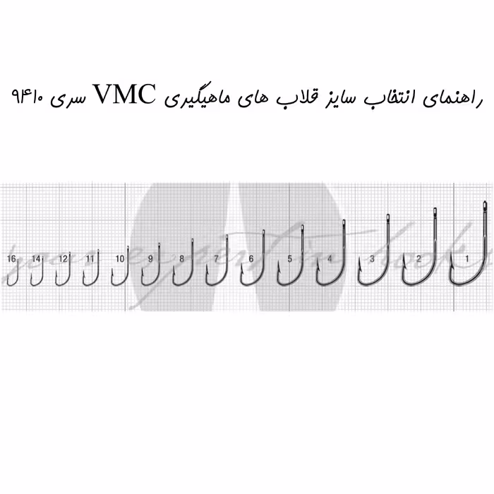 قلاب ماهیگیری وی ام سی کد 9410 سایز 3 بسته 10 عددی