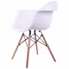 صندلی کروماتیک مدل White Armchair Wood Legs