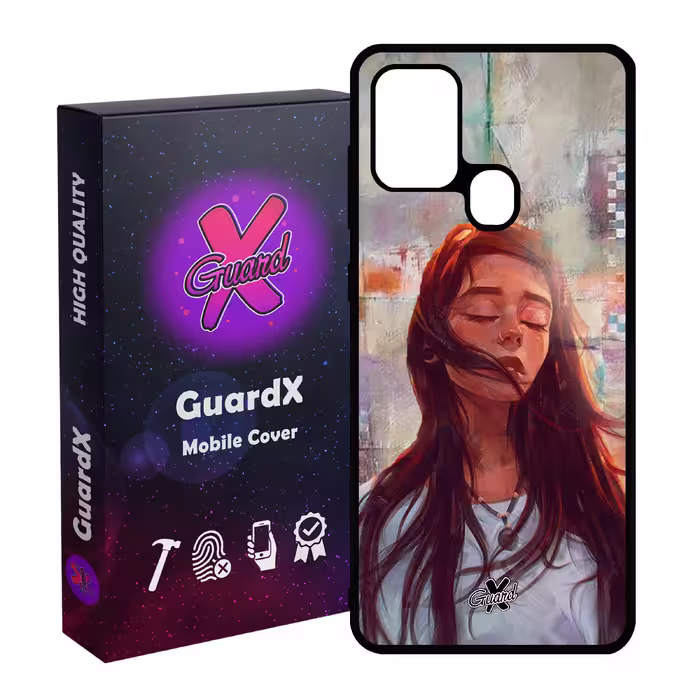 کاور گارد ایکس طرح Girl مدل Glass10056 مناسب برای گوشی موبایل سامسونگ Galaxy A21s