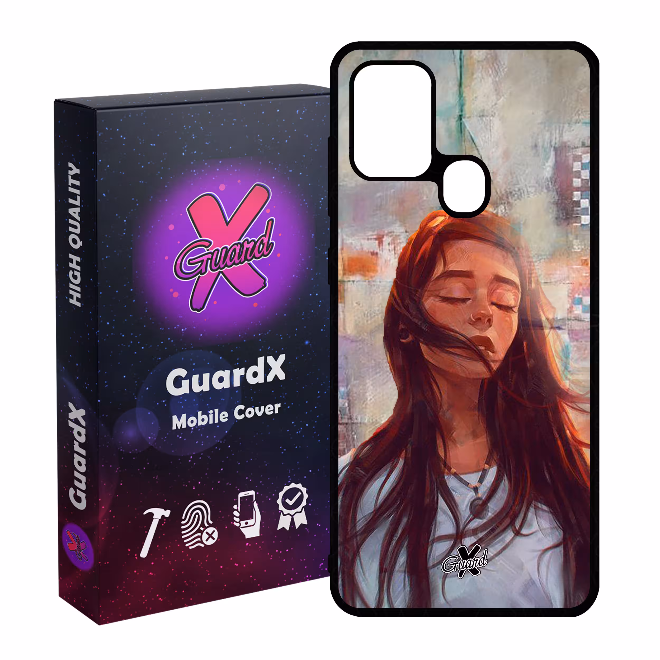 کاور گارد ایکس طرح Girl مدل Glass10056 مناسب برای گوشی موبایل سامسونگ Galaxy A21s