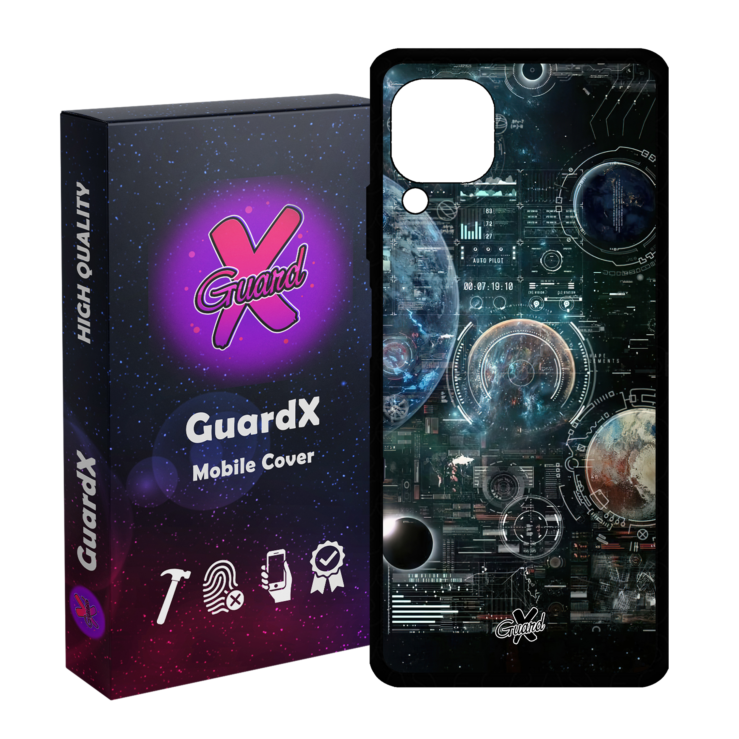 کاور گارد ایکس طرح فضا مدل Glass10512 مناسب برای گوشی موبایل هوآوی Nova 7i / Nova 6 SE / P40 Lite