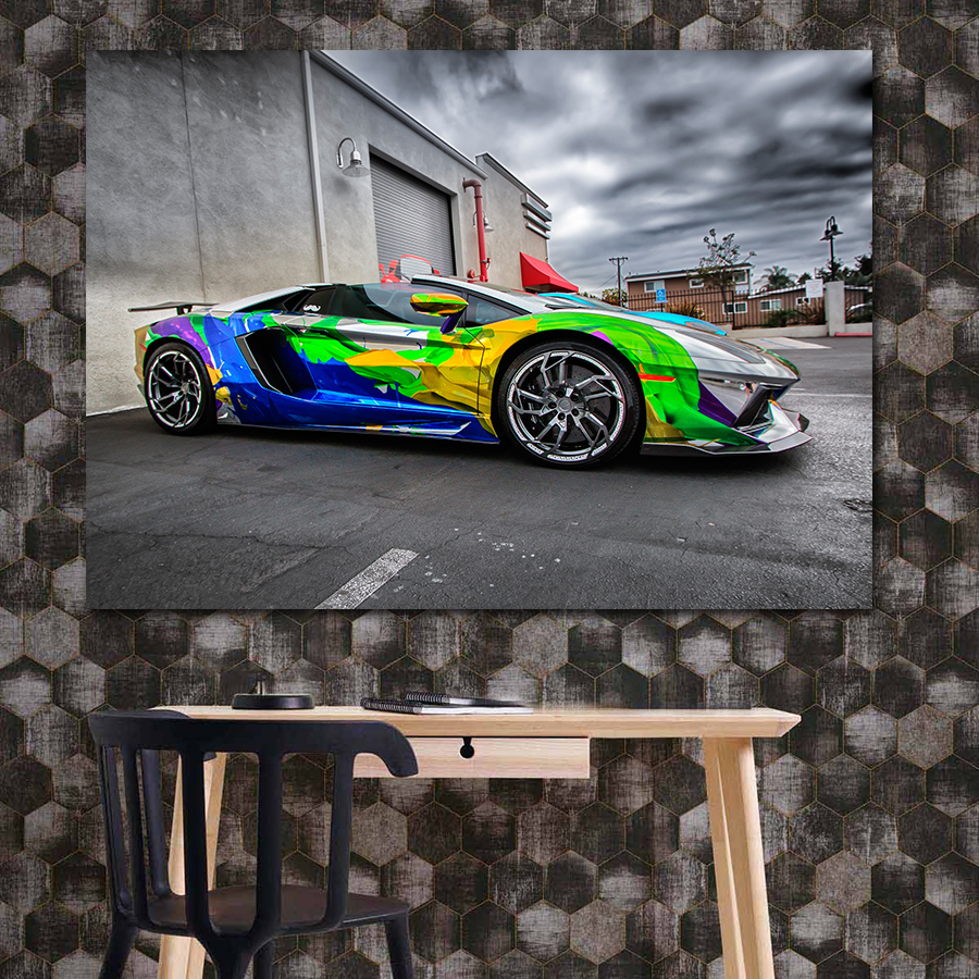 تابلو شاسی سری برترین خوردو های جهان طرح لامبورگینی اونتادور کد 523