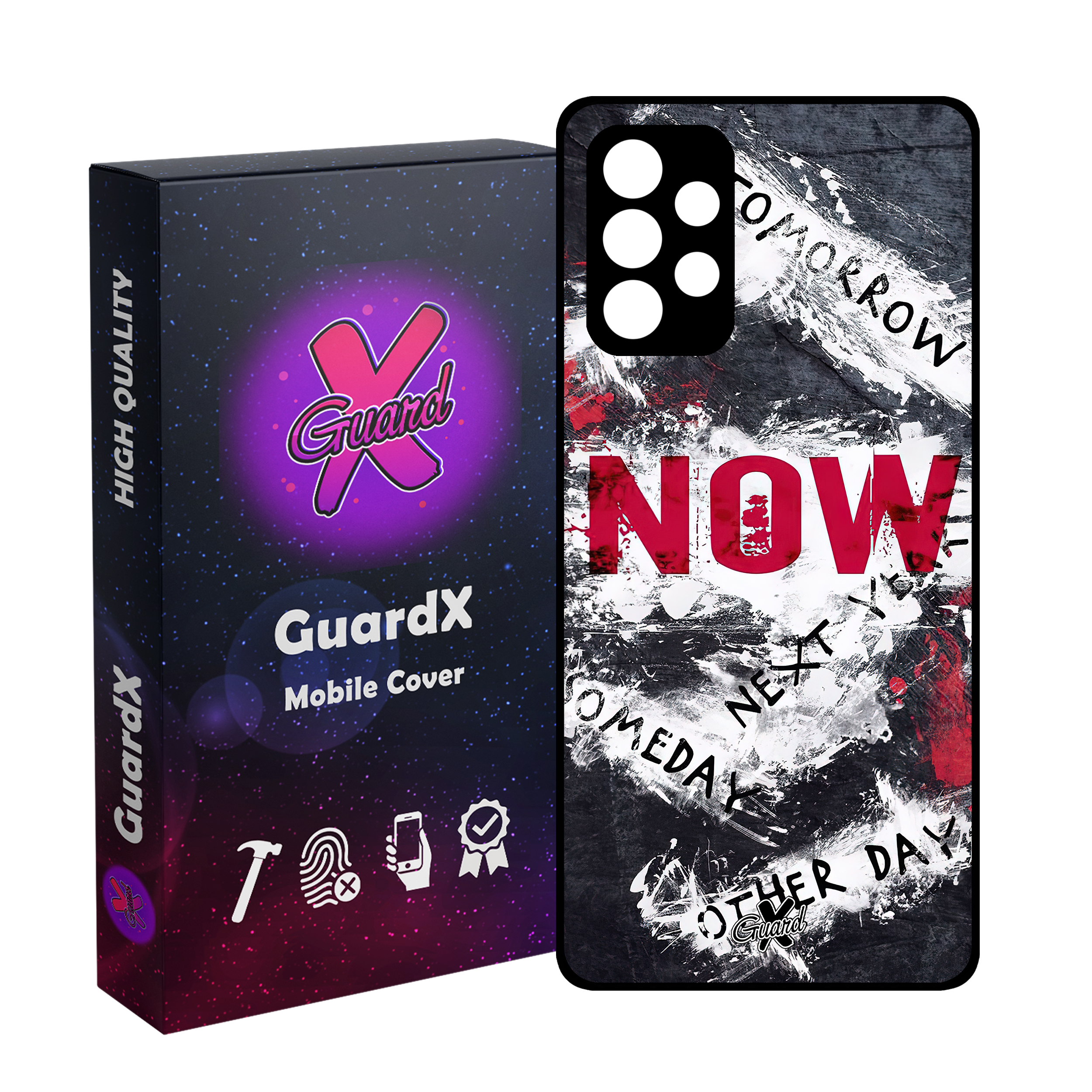 کاور گارد ایکس طرح متن مدل Glass10484 مناسب برای گوشی موبایل سامسونگ Galaxy A72