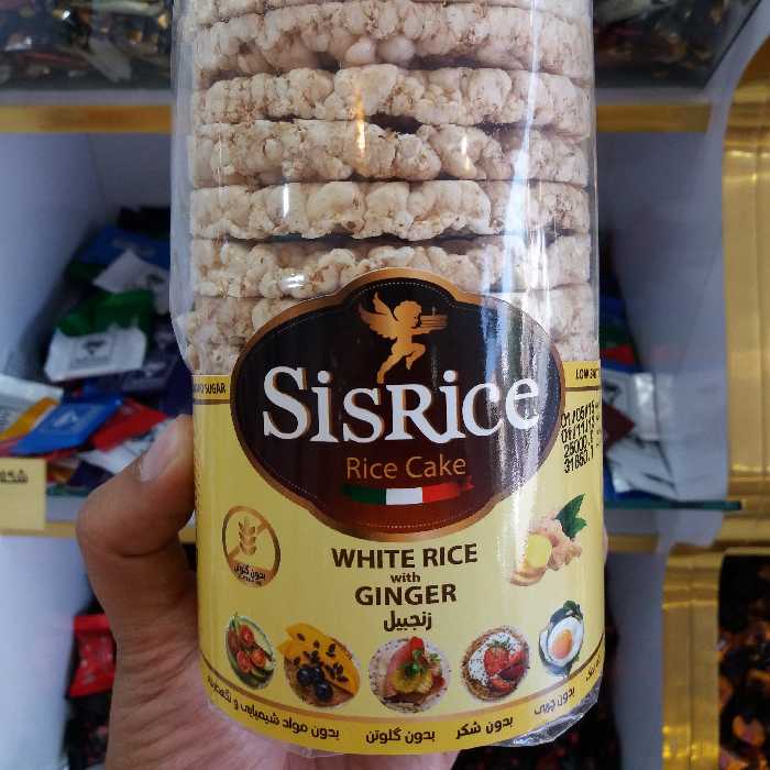 سیس رایس ( رایس کیک) کیک برنجی میان وعده رژیمی با طعم زنجبیل 