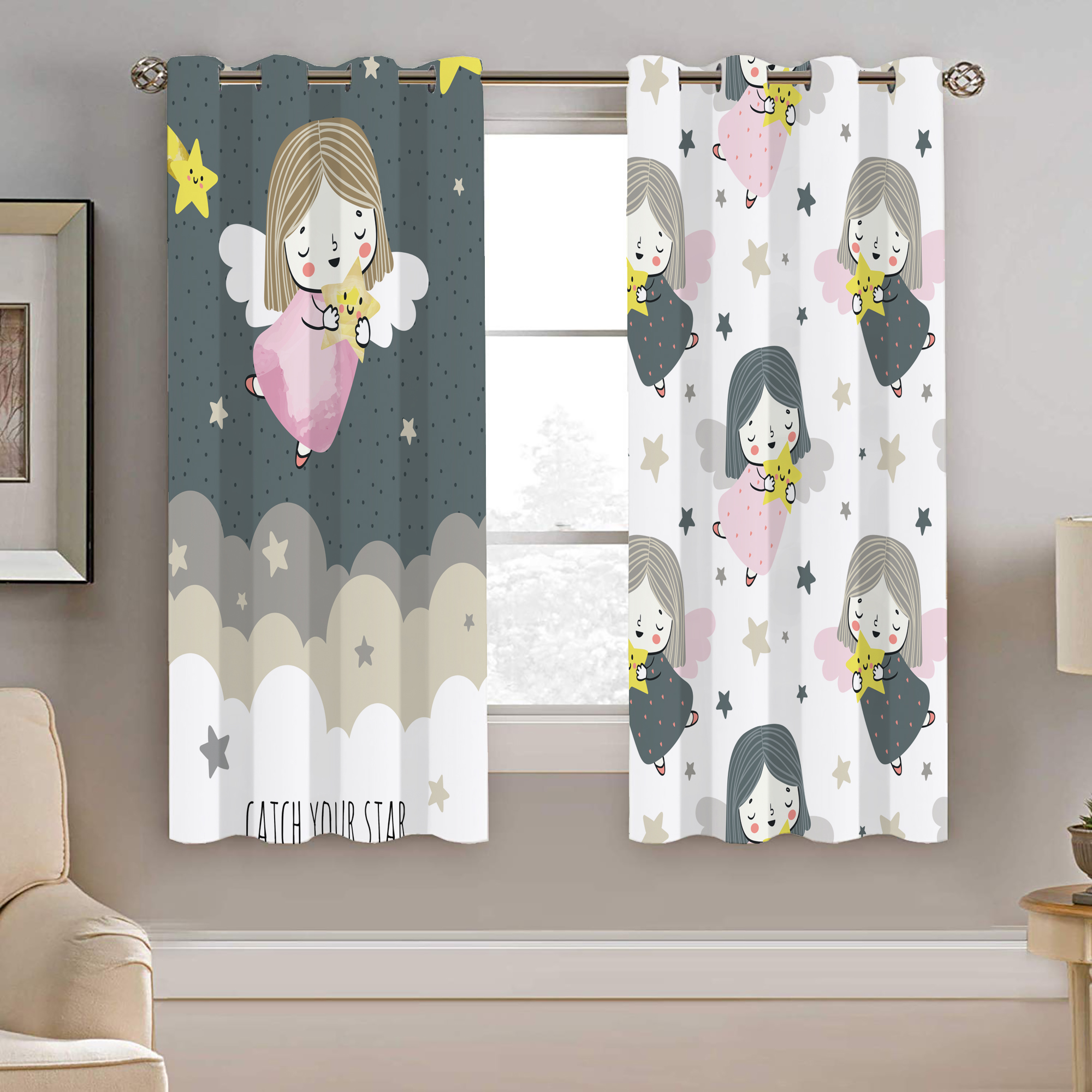 پرده نیروانا طرح کودک  مدل هازان کد 5114   سایز 140×200 سانتی متر