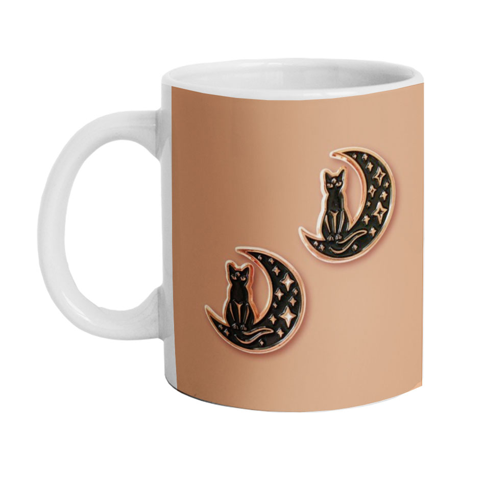 ماگ دارلی طرح گربه و ماه مدل 865