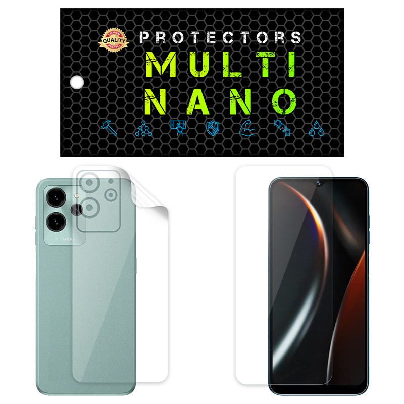 محافظ صفحه نمایش مولتی نانو مدل X-SFT مناسب برای گوشی موبایل بلو G52L به همراه محافظ پشت | کالا برتری