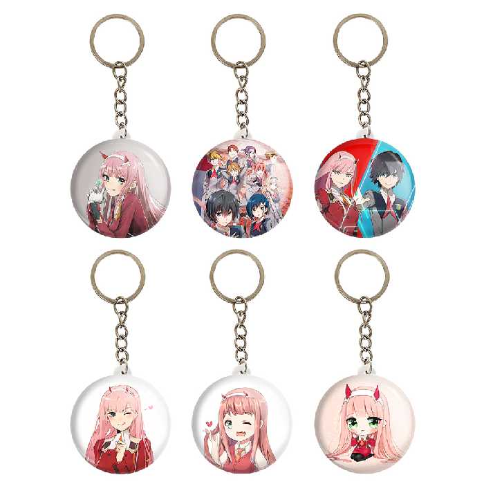 جاکلیدی خندالو مدل انیمه دارلینگ کد 377A مجموعه 6 عددی