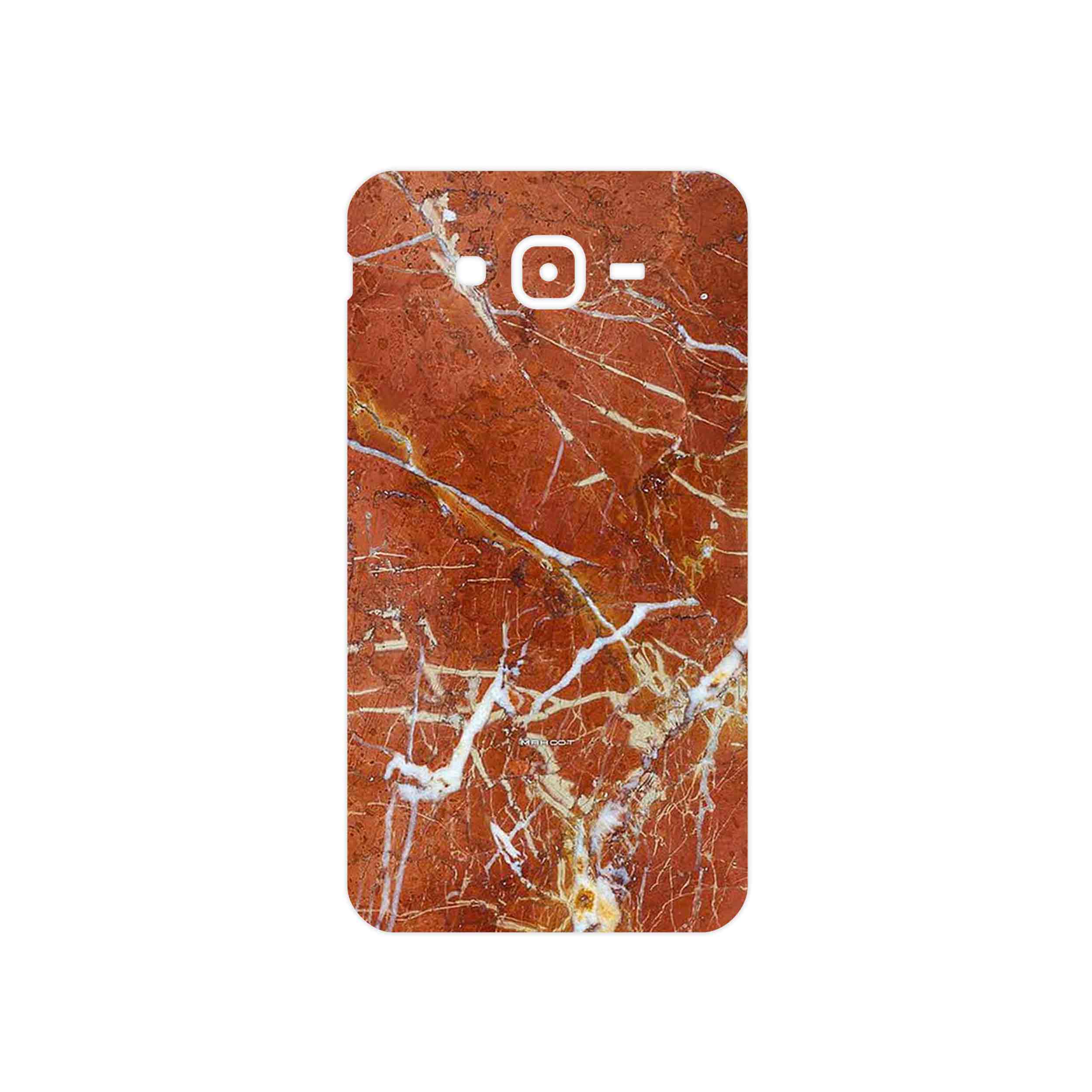 برچسب پوششی ماهوت مدل Red Marble مناسب برای گوشی موبایل سامسونگ Galaxy J7 Core