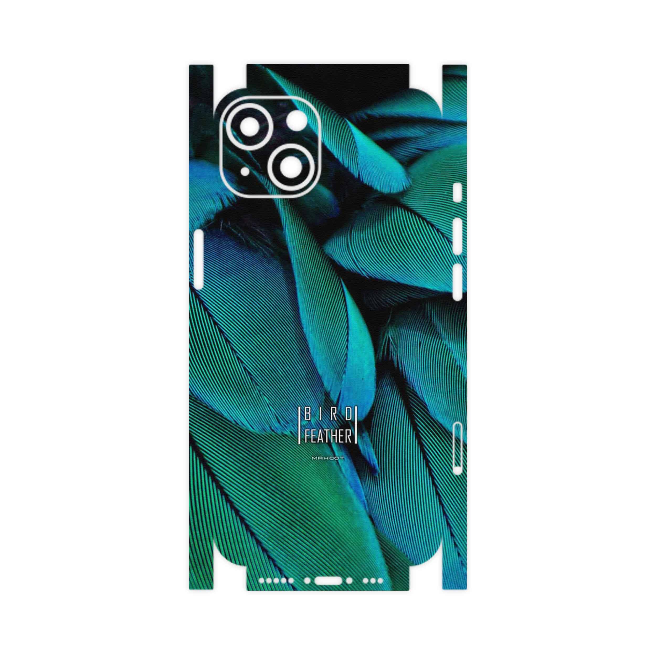 برچسب پوششی ماهوت مدل Green Feather-FullSkin مناسب برای گوشی موبایل اپل iPhone 13
