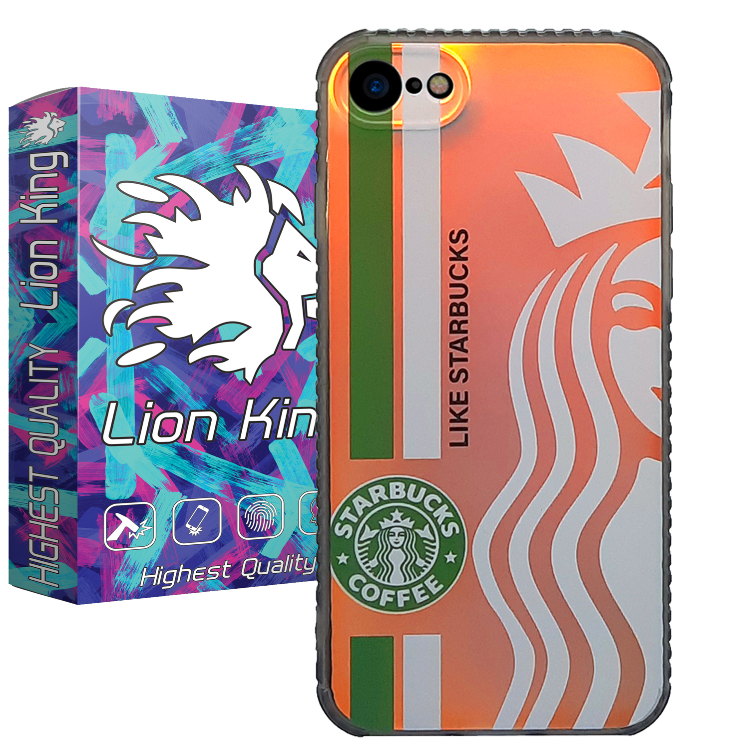    کاور لاین کینگ مدل هولوگرامی S2 مناسب برای گوشی موبایل اپل Iphone 6/6s