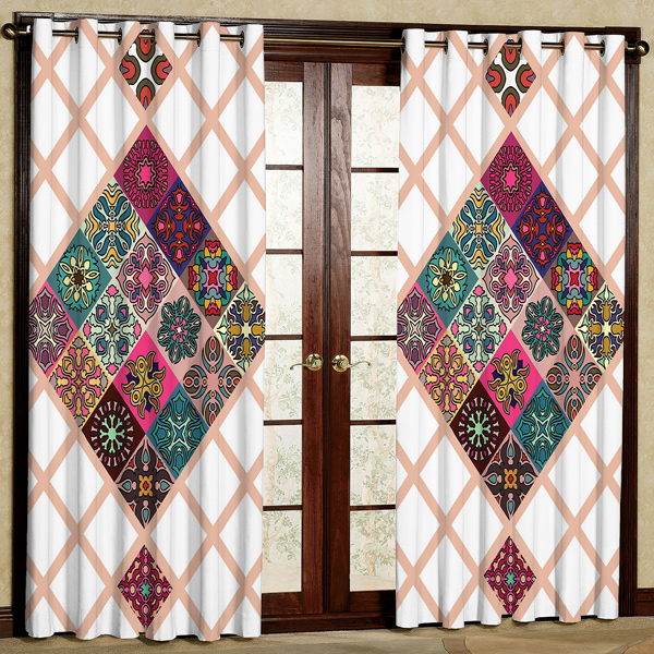 پرده مدل هازان پانچی کد 1 سایز 280x140 سانتی متر