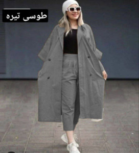 مانتو شلوار زنانه میکرو مدل عبایی جیران