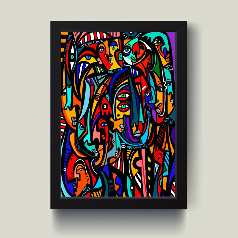 تابلو مدل دکوراتیو چهره درچهره کد G11-41 | دنیای قاب