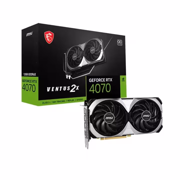 کارت گرافیک MSI VENTUS 2X GeForce RTX4070 OC 12GB GDDR6X 192Bit
