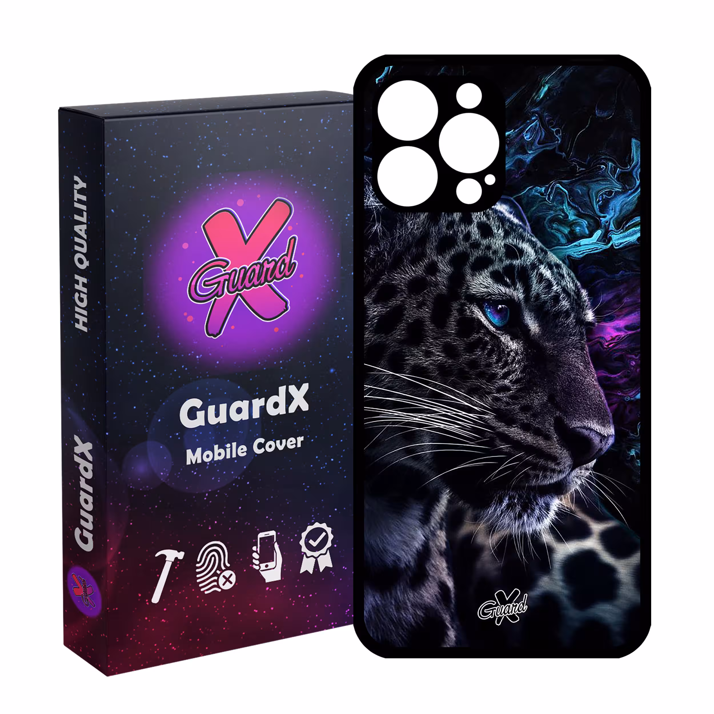 کاور گارد ایکس طرح پلنگ مدل Glass10250 مناسب برای گوشی موبایل اپل iPhone 13 Pro Max
