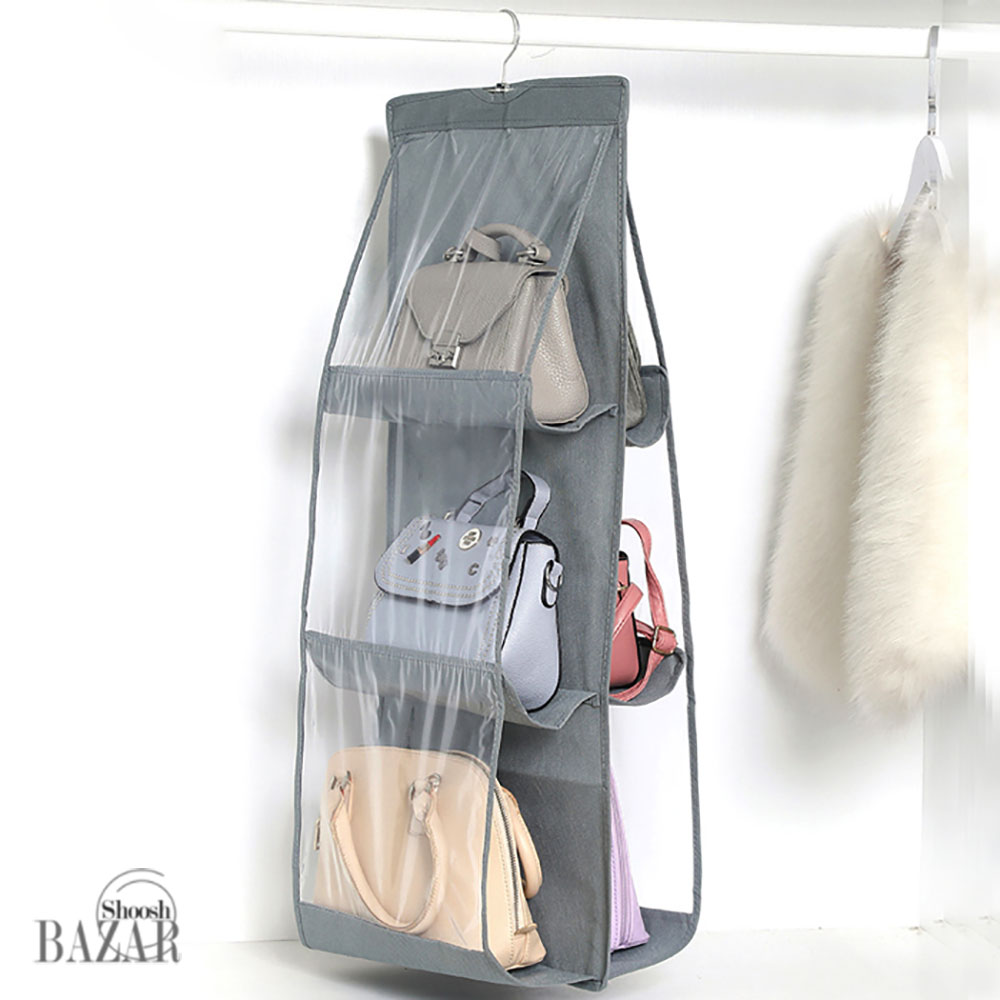 نظم دهنده کیف 6 خانه پارچه ای آویزدار
