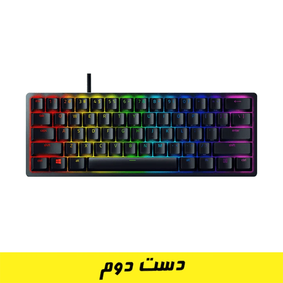 کيبورد گیمینگ ريزر Razer Huntsman mini سوییچ بنفش دست دوم | فروشگاه گیمینگ تکاف
