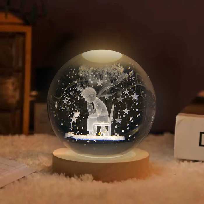 گوی کریستالی طرح شازده کوچولو (قطرگوی 6 سانت)