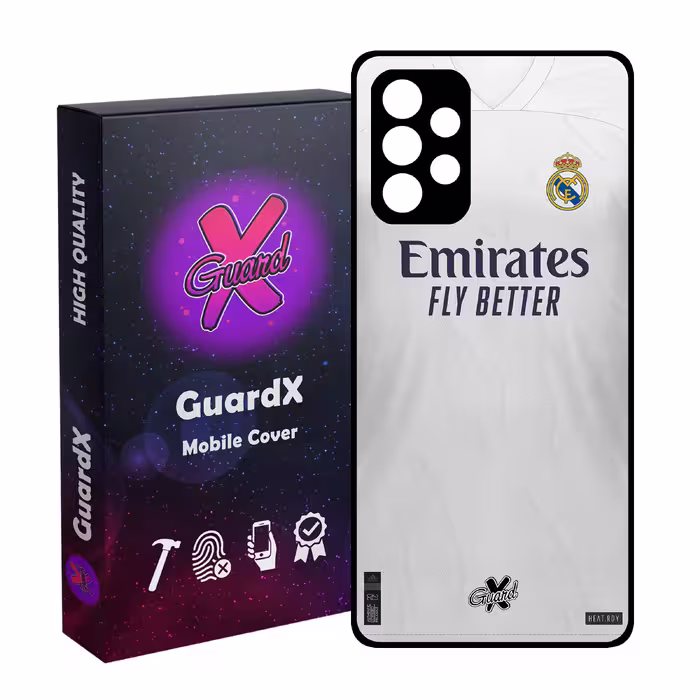 کاور گارد ایکس طرح Real Madrid مدل Glass10254 مناسب برای گوشی موبایل سامسونگ Galaxy A52