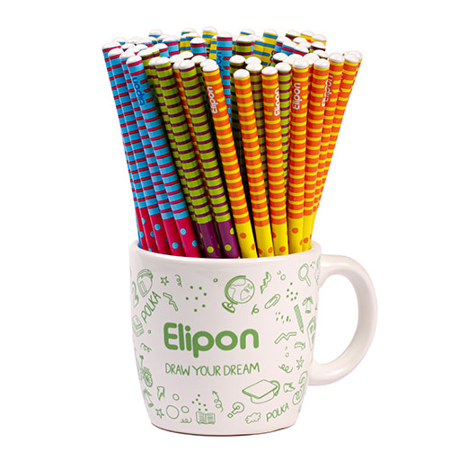 مداد مشکی فانتزی الیپون طرح POLKA