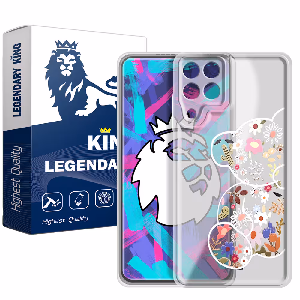 کاور لجندری کینگ مدل خرس گل گلی مناسب برای گوشی موبایل سامسونگ Galaxy A12