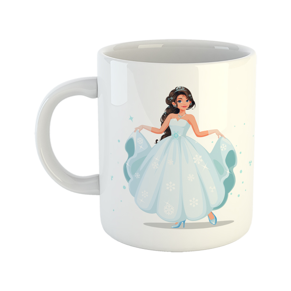 ماگ طرح پرنسس سفید پوش