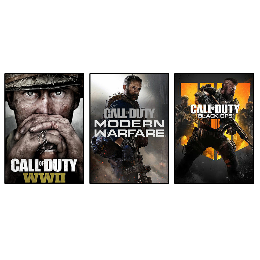 تابلو شاسی طرح بازی call of duty کد AP390 مجموعه 3 عددی