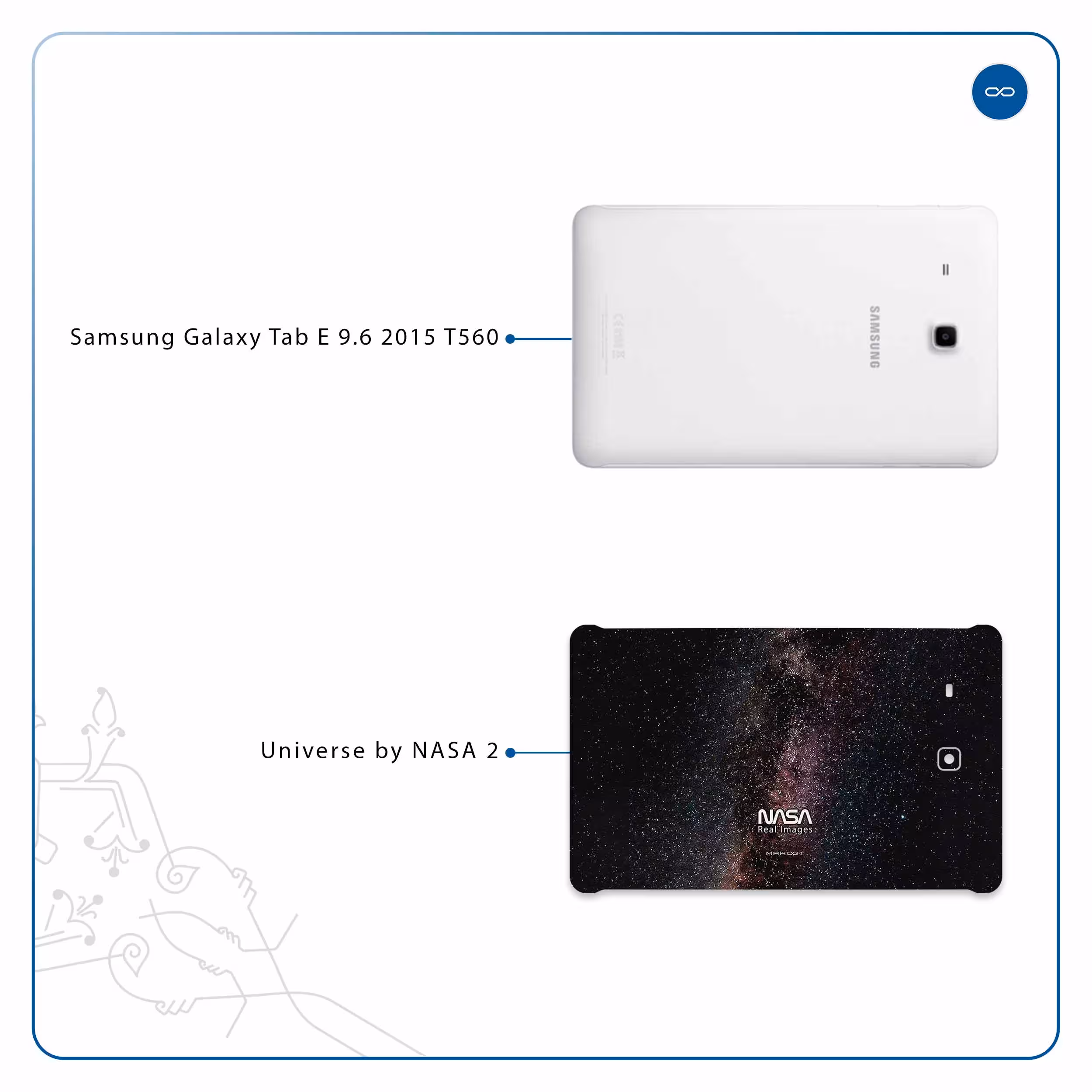 برچسب پوششی ماهوت مدل Universe-by-NASA-2 مناسب برای تبلت سامسونگ Galaxy Tab E 9.6 2015 T560